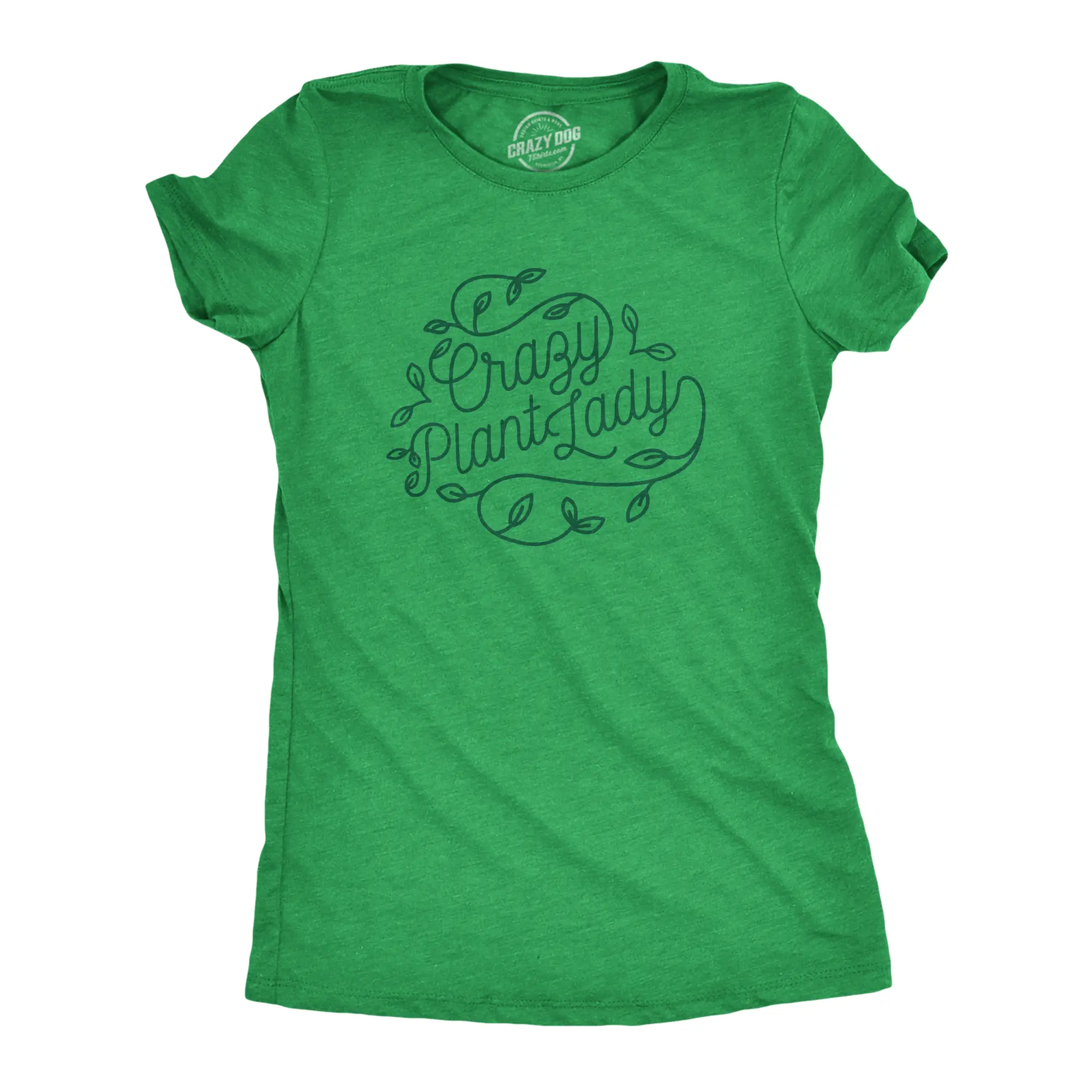 Womens Crazy Plant Lady T Shirt Funny Gardening Tee Gift for Gardner Funny Womens T Shirts Cute Vintage Fashion Casual Ladies T-Shirt Gift  Tops for Women Funny Camping Top Women's Novelty Tees Green