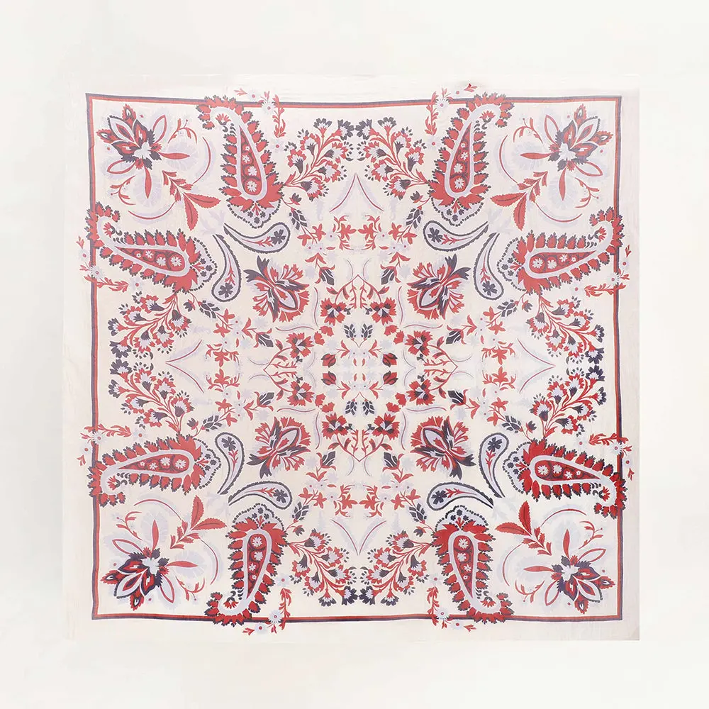 Women's 100% Pure Silk Scarf, Large 33x33 in Square with Desert Mirage Print - Elegant Scarf Style for Casual Wear & Hijab Style, Desert Motif, Clothes, Fashion, Featherlight, Mirage Theme, Alternative Artistic Scarves