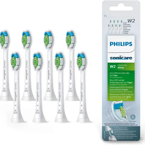 Philips W2 Sonicare Optimal Whitening White BrushSync Heads 8 Count