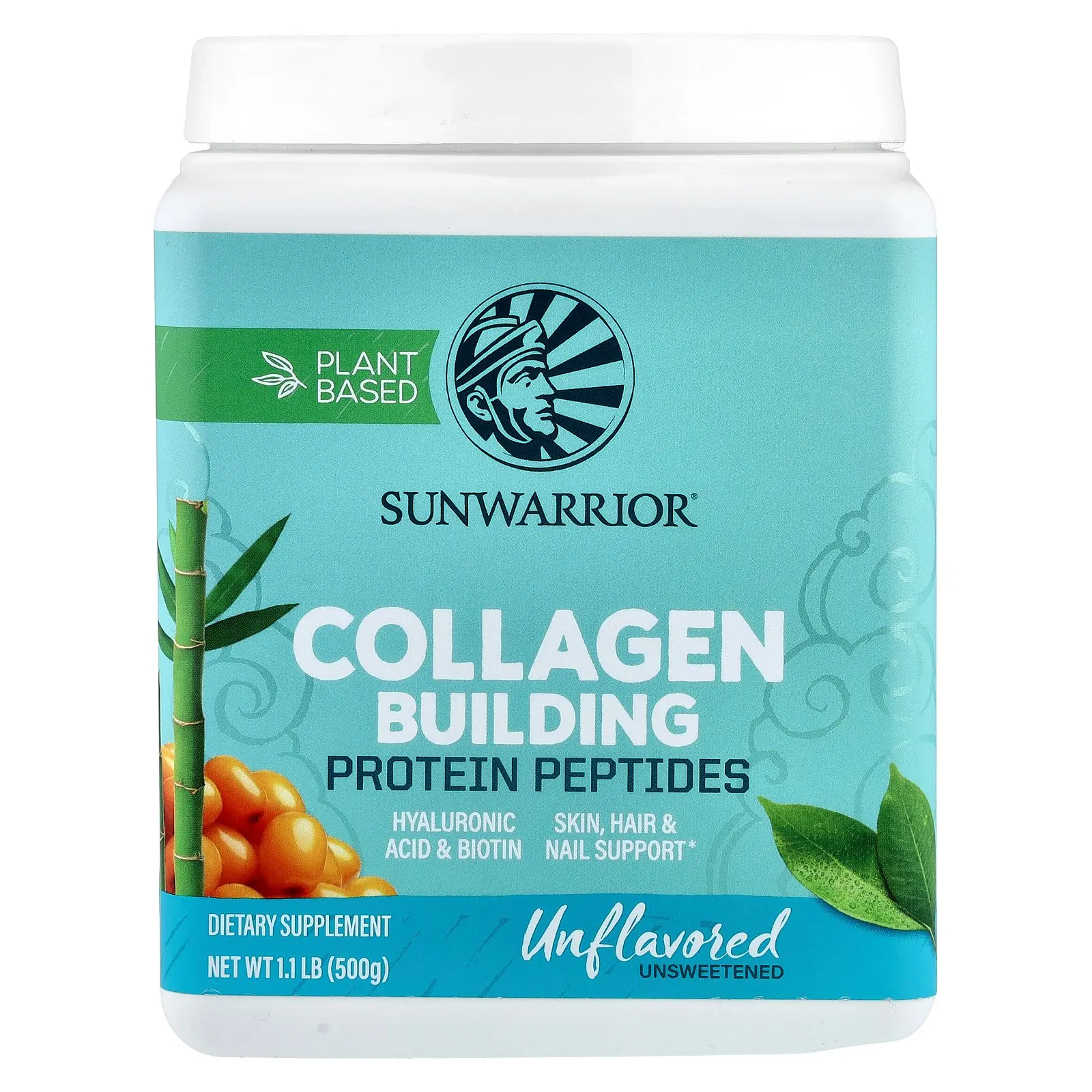 Sunwarrior Collagen Building Protein Peptides, Unflavored, 1.1 lb (500 g)