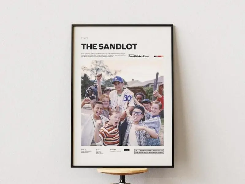 [No frame] The Sandlot Poster, Childhood Time Movie Poster, David Mickey Evans Film The Sandlot Print