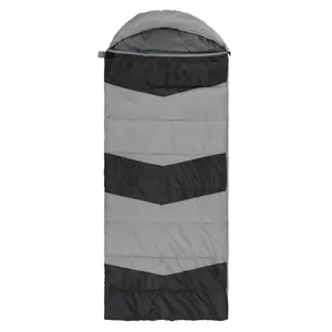 【Summervibes】Rectangular Heated Sleeping Bag, Lightweight Sleeping Bag with Multi USB Powered Heating Pads, Waterproof Compact Envelope Sleeping Bag for Backpacking Hiking, Gray