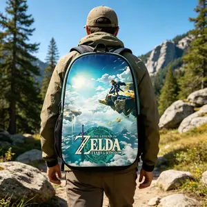 The Legend of Zelda Backpack, Zelda: Tears of the Kingdom Print Laptop Backpack, Casual Daypack for Students, Teens and Fans reusable bag baseball