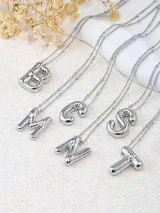 Initials Pendant Necklace, Fashionable Letter Charm Necklace for Women & Girls, Trendy All-match & for Birthday Gift, Fashionable Jewelry Accessories