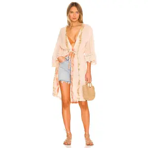 Jen's Pirate Booty Scarlet Kimono in Desert Sun Astral Tie Dye