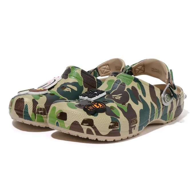 Bape x Croc Classic Clog ABC Green Camo - 5, 7, 8, 9, 10, 11, 12, 13