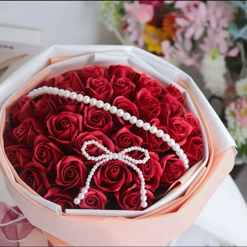 5pcs Pearls Bow set, Christmas Tree Decoration, Roses Bouquet, Cake Decoration, Wedding Decor, Party Decoration Floral Display Ornaments