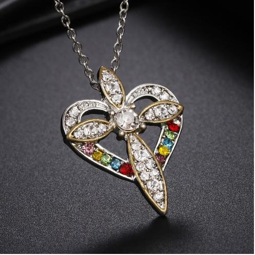 Fashion Love Heart Shaped Cross Pendant
