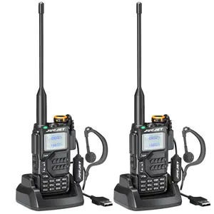 JUCJET UV-K5 Dual Band Walkie Talkie Long Range, Heavy Duty Two Way Radio with Flashlight, Outdoor Camping Essentials & Hiking Gear, Portable 200 Channel Handheld Ham Radio for Family Road Trip Emergency Comms (1 Pack)