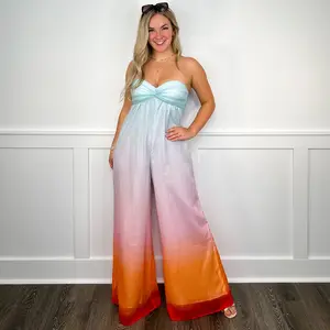 Tempting Fate Lightweight Strapless Ombre Avery Mae Jumpsuit