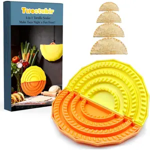 Tortilla Sealer and Press for 10"+8"+6"+4" Wraps| Quesadilla Press, Burrito and Taco Maker| Leak-Resistant Seal| Versatile Tool for Calzones, Dumplings & Sandwiches