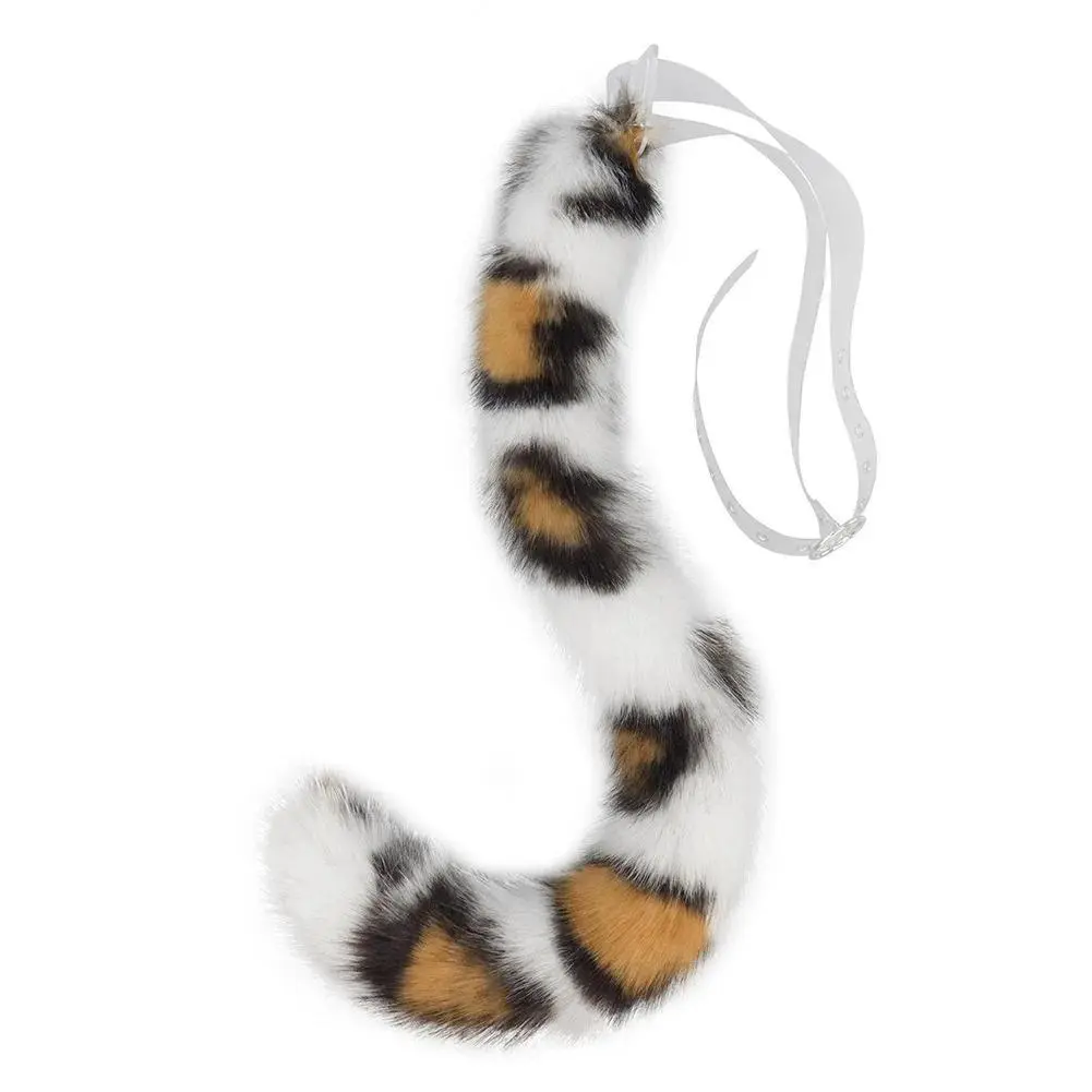Handmade Leopard Print Plush Tail, Cute Realistic Costume Accessory, Comic-Con Live Broadcast Props for Cosplay, Cute Plush, Tail Prop, Accessories, Polyester