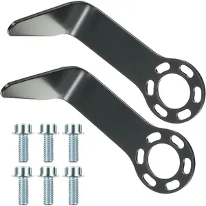 889661M Steel L Shaped Rafter Hook Replacement with Bolt, Pneumatic Tool Rafter Hook Compatible with Hitachi Nail Gun NR83A5, NR83A5(S), NR83AA5, NV83A5, NR90AC5, NT65A5, NV75A5(Black,2 Set)