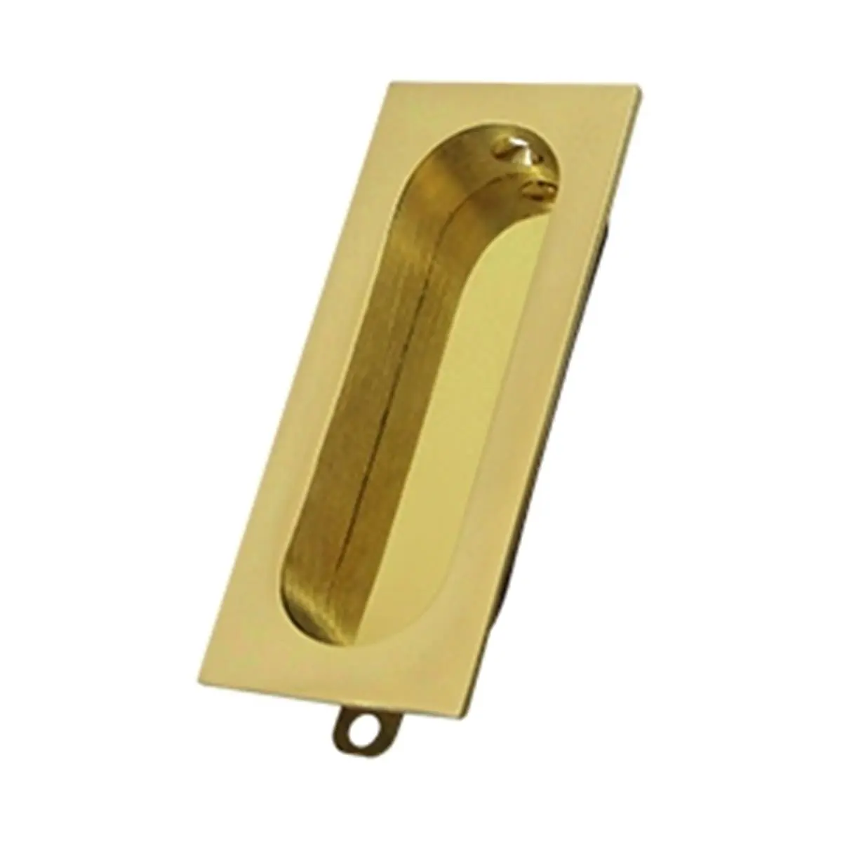 212 MAIN Rectangular Flush Pull D-Handle Door Plate, 3.12x0.93 in. Flush Mount Door Hardware with Bright Finish, D-Handle Door Plates