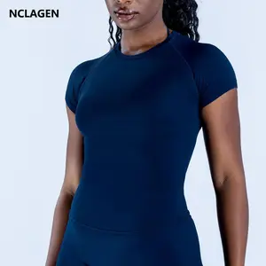 Impact Short Sleeve Top Women GYM Clothes Seamless workout t shirts Fitness Quick Dry Running tee Yoga Pilates shirt