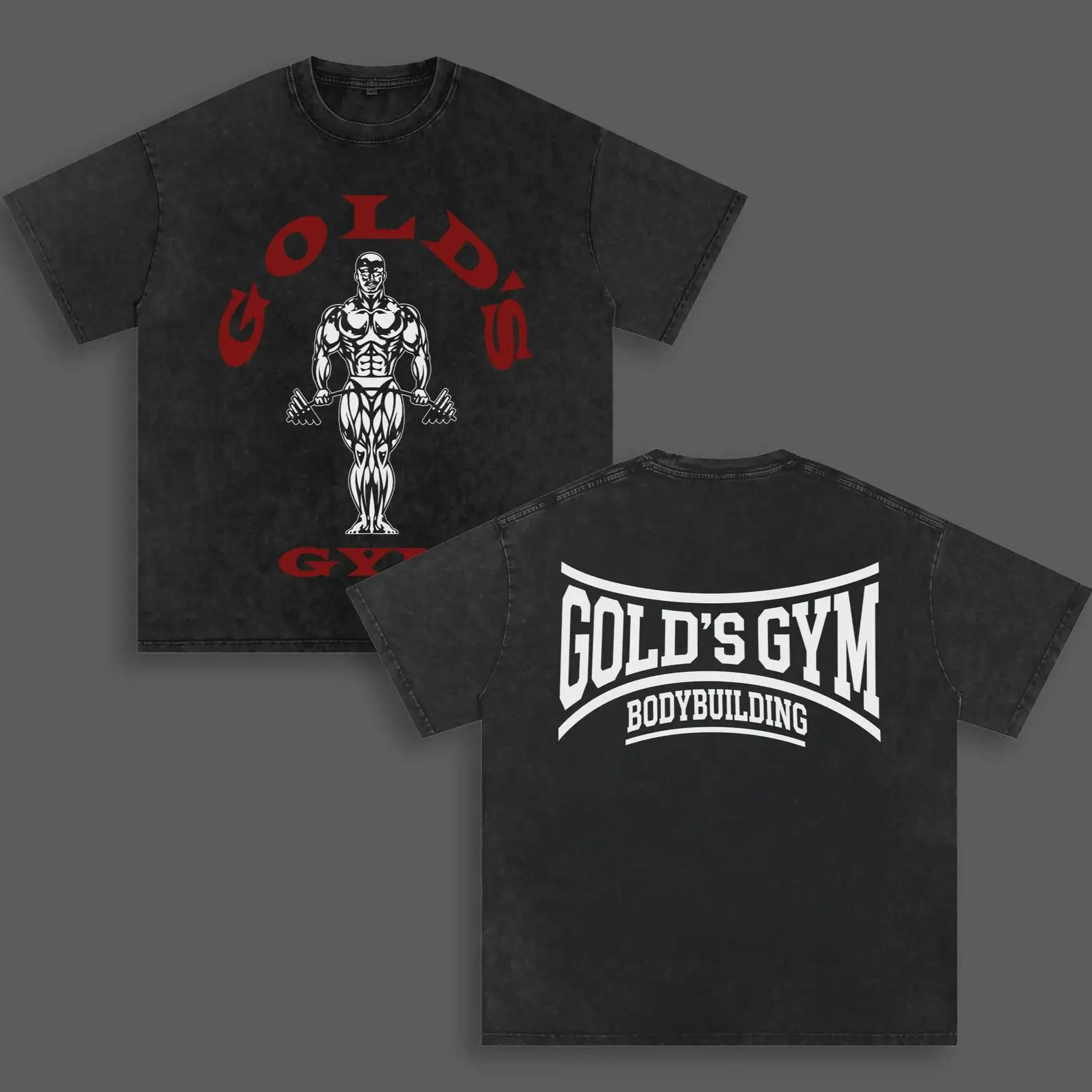 Men's Gold's Gym Classic Bodybuilding Graphic Tee, Sports Apparel for Gym Sessions and Strength Training Workouts, Fitness Exercise Wear, Gym Bodybuilding Clothing