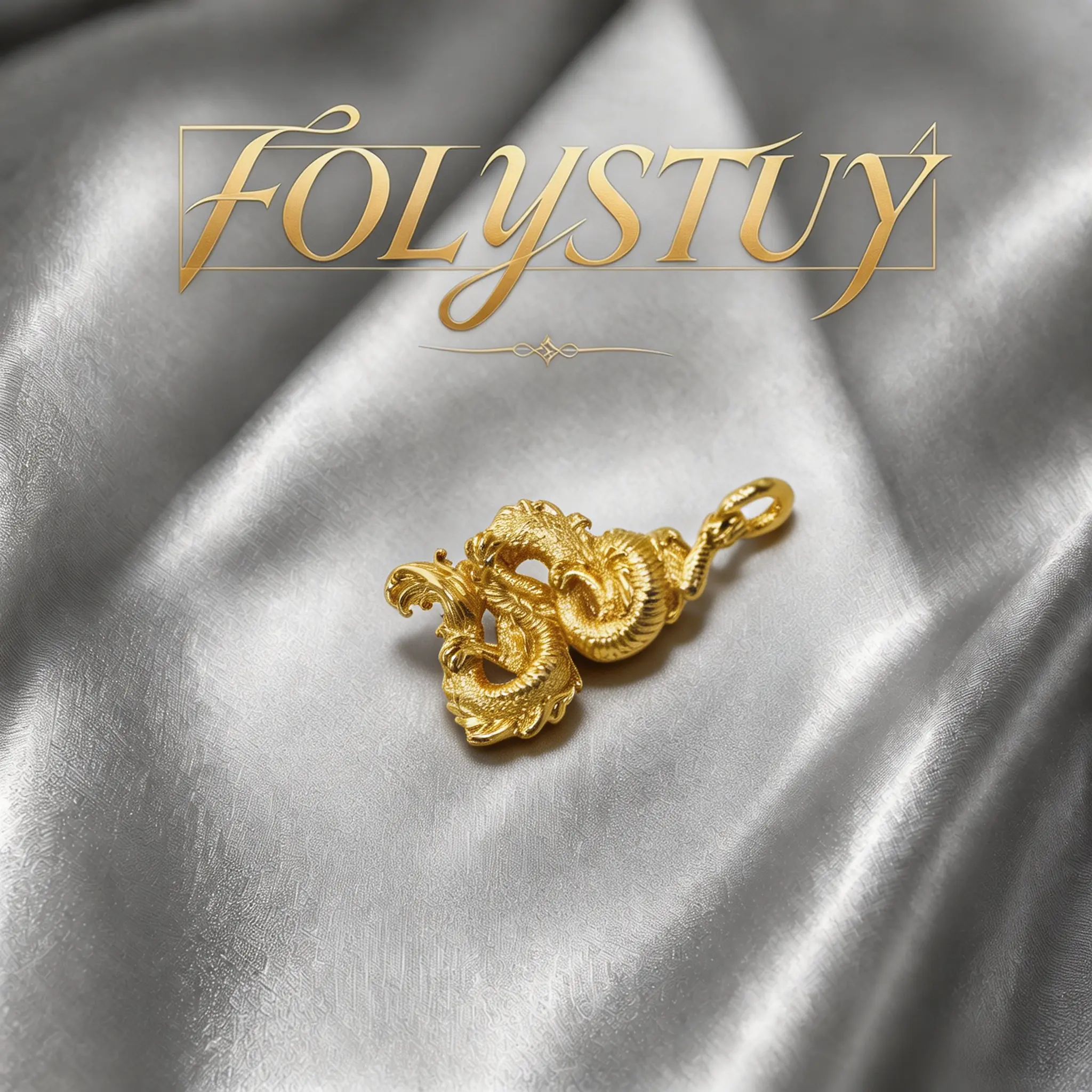[FOLYSTUY(K141)]Retro Detailed Carved Dragon Pendant, Chic Textured Gold Tone Statement Charm For Daily Matching