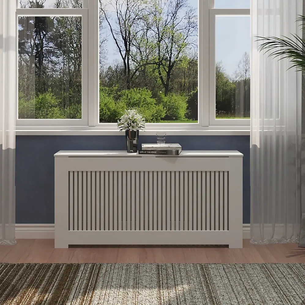 Custom White Radiator Cover NYC - STELLA Modern Heat Cabinet