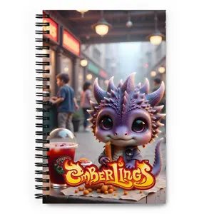 Spiral Notebook - Baby Mall Dragon, 140 dotted pages