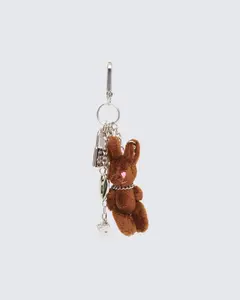 Amy Silver Rabbit Chain Bag Charm