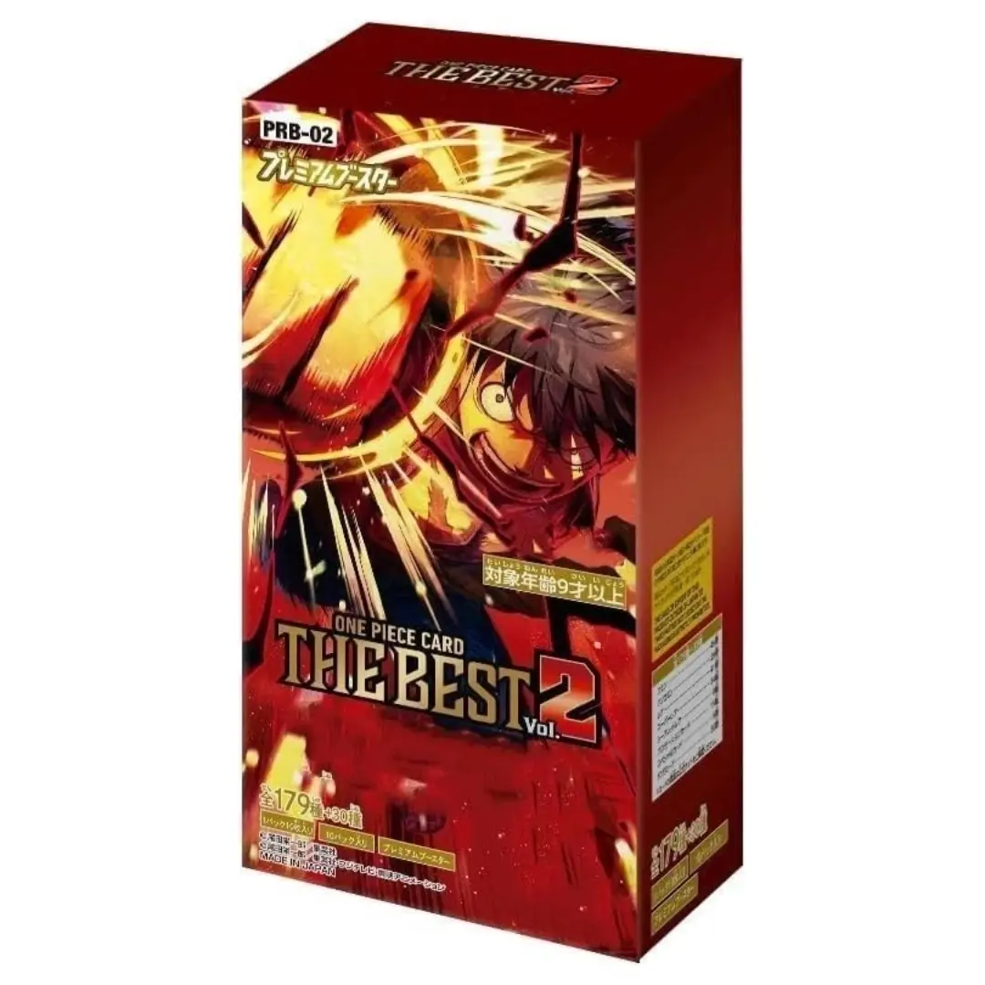 One Piece Trading Card Game PRB02 The Best Vol. 2 Japanese Premium Booster Box - 10 Booster Packs Case Fresh