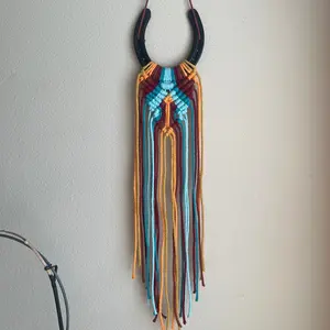 Sunrise Horseshoe Macrame Wall Hanging