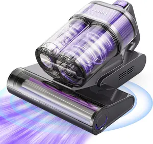 Mite Eliminator Vacuum Cleaner, 4-in-1 Bed Vacuum Cleaner Pro; 16KPa pressure handheld vacuum cleaner with 253.7 nm UV-C ultraviolet rays; 40,000 vibrations per minute; hot air temperature 140 degrees Fahrenheit; HEPA filter for beds, sofas, cribs