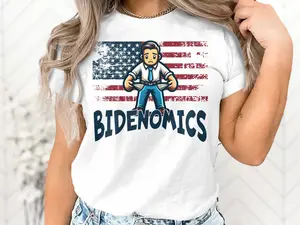 Vintage Bidenomics T-Shirt, Patriotic American Flag Tee, Political Humor Shirt, Unisex Graphic Tee, Funny Patriot Gift, Political satire tee