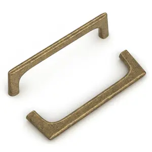 goldenwarm 10 Pack 5in Champagne Bronze/Antique Brass Cabinet Pulls 5Inch Kitchen Cabinet Handles Zinc Alloy Cabinet Handles Drawer Pulls