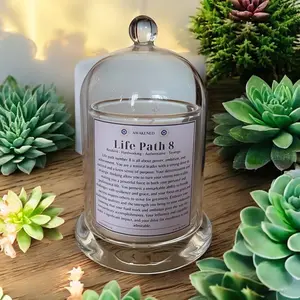 Life Path 8 Customized Number Candle Personalized Motivational Candle for Self-Care Manifestation & Spiritual Gifting Decor Light Ornaments