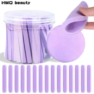 HMQ Beauty Compress Face Wash Puff with Storage Box Facial Cleansing Sponge for Makeup Remover Round Face Wash Sponge Skincare Beauty Tool