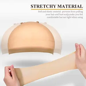 Bling Hair 2 Pcs Wig Cap For Lace Front Wig, Invisible Stocking Caps Sheer Wig Cap, Transparent Wig Cap For Women