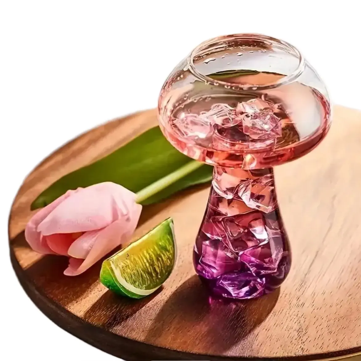 High Borosilicate Glass Mushroom Cup for Cocktail and Juice Drinks - Drinkware