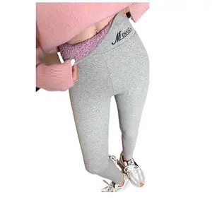 1 piece of women's high-waisted thick fluffy cloud fleece leggings