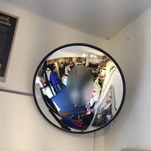 1pc Elegant Art Deco Round Convex Wide-angle Mirror - Full-Length Plastic Wall Decor for Living Room & Bedroom, No Electricity Needed, Featherless, Horizontal Orientation, Modern Home Decor, Room Decor, Home Decorative Mirror