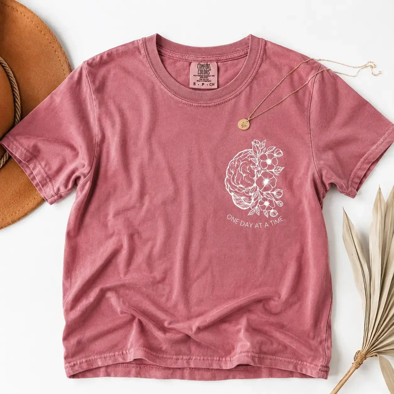 Women's Comfort Colors Cute Crew Neck Graphic Print Ring-Spun Cotton T-Shirt - Addiction Recovery Sobriety Gift, NA Motivational Mental Health Shirt Casual Top The William, Mental Health Gifts