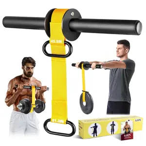 Forearm Streng trainer and Wrist Roller, 43.3 in Or 51.2 in Ultra-Strong Nylon Webbing Wrist & Forearm Blaster with Quick Locking Mechanism, Durable Anti-Slip Grip Handles for Forearm Strength Training