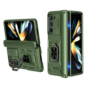 Shockproof Protection Phone Case with 360 Degree Rotatable Bracket, Foldable Phone Protective Cover, Phone Accessories Compatible with Samsung Galaxy Z Fold 6/Z Fold 5, Casing, Folding