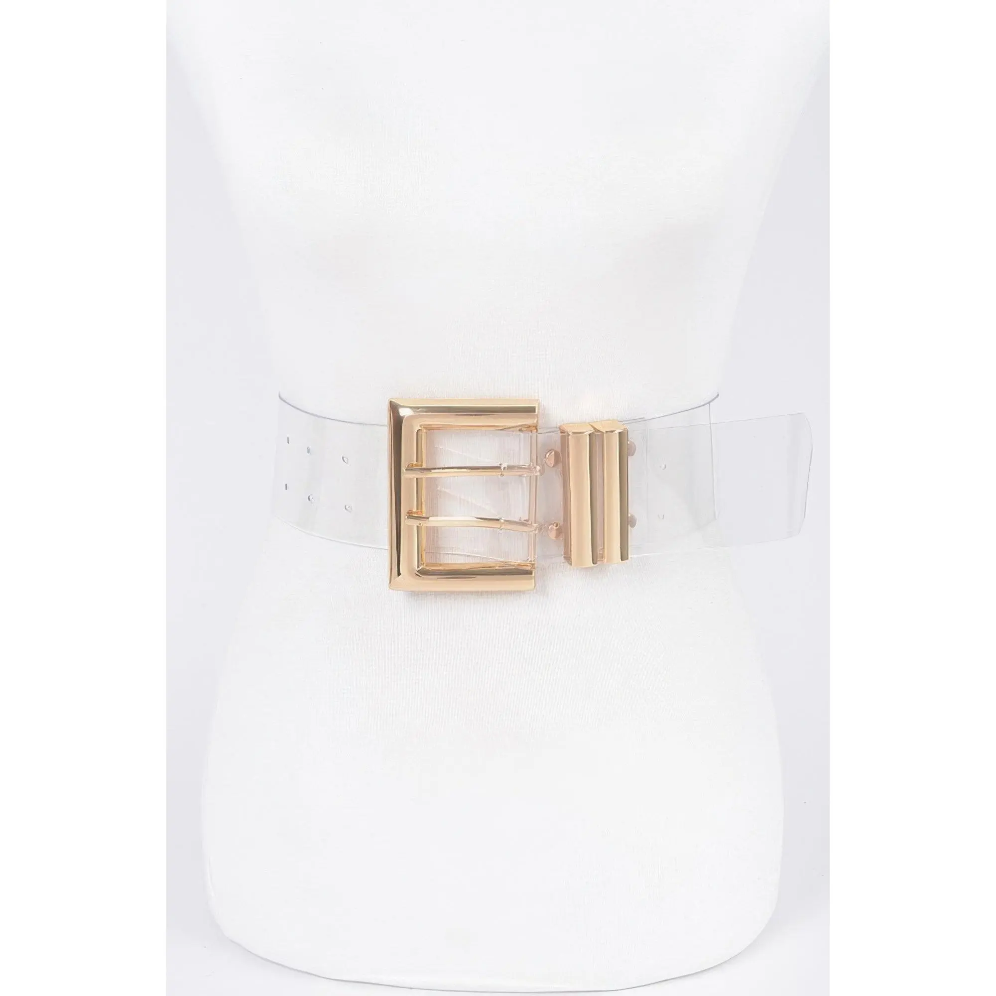 Metal Buckle Transparent Belt