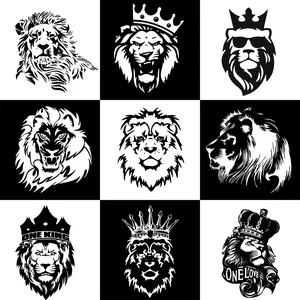 20/25/30cm Car Decals Stickers Sticker Beauty Lion Custom Goods PVC Motorcycle Auto Decoration Car accessories Vinyl Products
