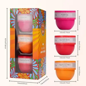 Body Butter Gift Set Madrid Muse Valencia Vibes Marbella 3 Piece Collection Travel Friendly Moisturizing Care with Vibrant Floral Packaging women cream aromatherapy