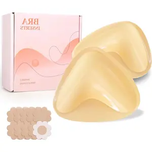 Push up Sticky Pads Bra Inserts,Double Sided Sticky Inserts Bra,Sticky Bra Inserts,Instant Adhesive Bra Womenswear