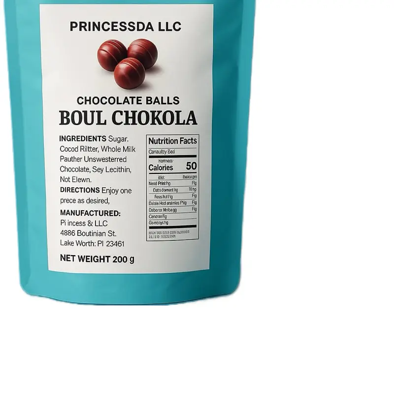 Princessda LLC Chocolate Balls Bou Chokola 200g Dessert with Sugar Cacao Ritter Whole Milk Pauther Unsweetened Chocolate