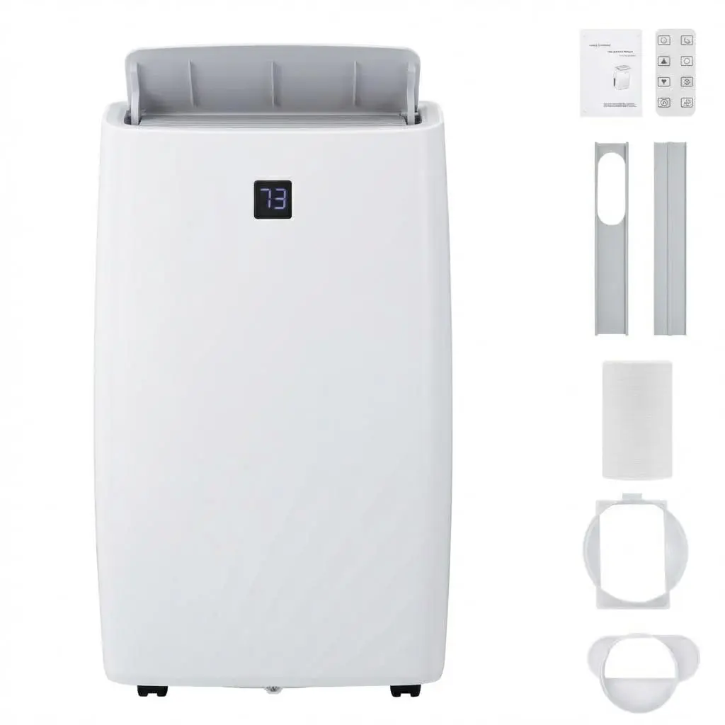 Garvee 12000 BTU Portable Air Conditioner - 3-in-1 Cooling, Dehumidifier, and Fan with Remote Control, Ideal for Bedroom and Office Use