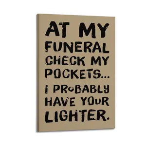 At My Funeral Check My Pockets Vintage Wall Art Aesthetic Poster Retro Minimalist Line Drawing Print Creates A Calm and Serene Atmosphere for Your Bedroom Or Office cheetah print