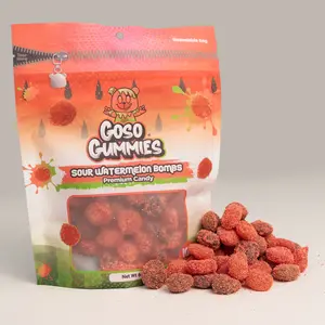 Goso Gummies Sour Watermelon Viral Gusher Bombs - 6oz Bag - Ultimate Sour Candy Fruity Explosion