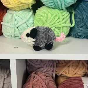 Hand Crocheted Amigurumi possum