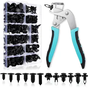 Car Clip Pliers and Disassembly Tools, 240 Pcs Push Rivets, Multi-Functional Car Clip Remover Tool, Easy to Remove Fasteners, Clips, and Rivets, Open the Panels Without Damage