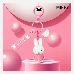 Kawaii Miffy Cartoon Key Hanging 3D Keyhanging for Bags Cute Collectible Gift for Friends & Lovers Detachable Bunny