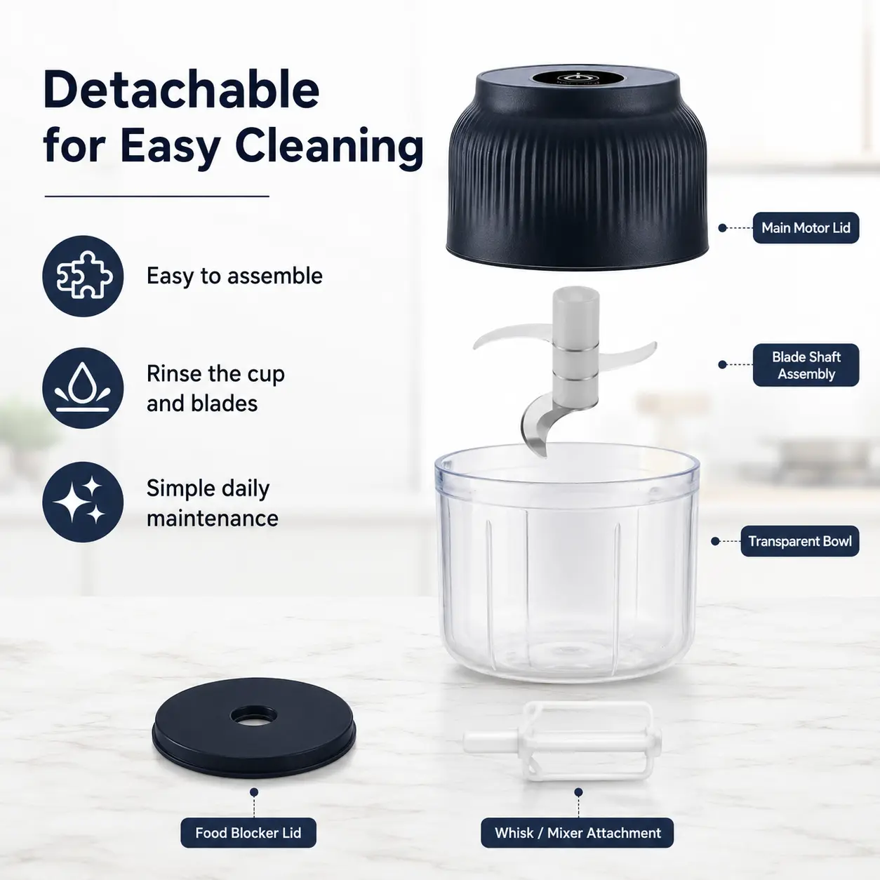 Electric meat grinder, mini meat chopper, garlic masher, USB rechargeable, portable kitchen gadget, for mincing meat, vegetables, onions, ginger, chili, garlic crusher, for home use